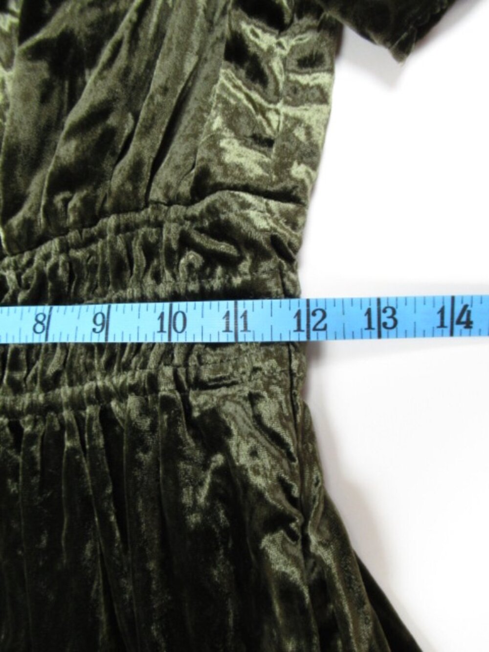 Anthropologie The Somerset Velvet Maxi Dress Dark Green Olive XXSP - Picture 9 of 14